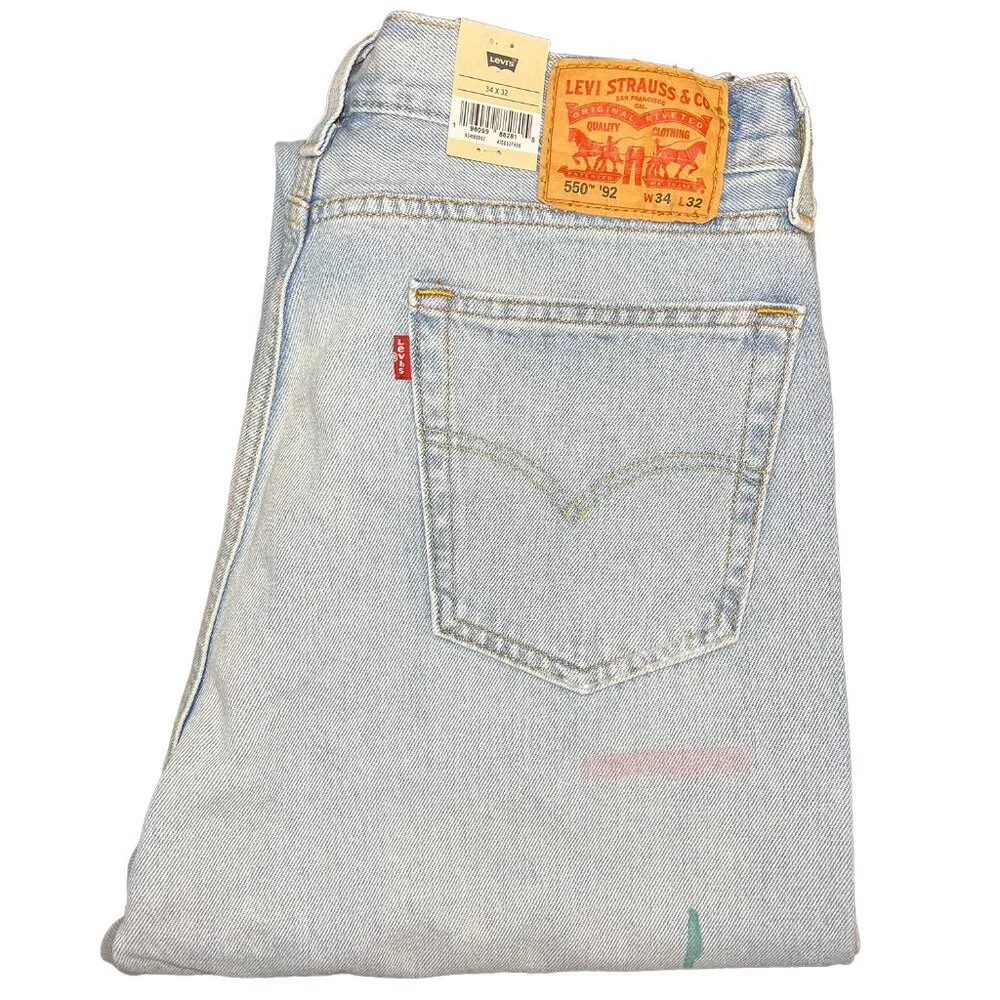 Levi's 550™ '92 Relaxed Taper Fit Men's Jeans - Light Wash 34Wx32L NWT - Picture 8 of 12